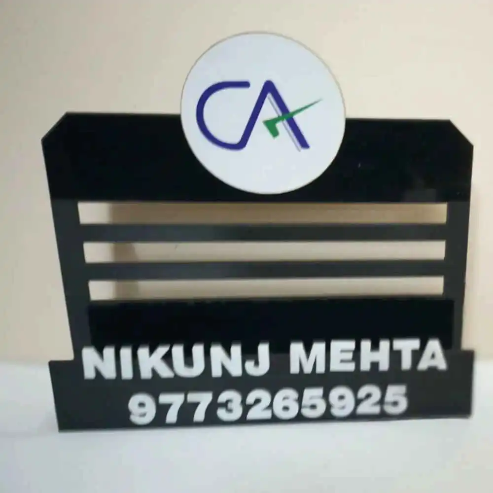 Visiting Card Holder Acrylic-Name and Phone Number